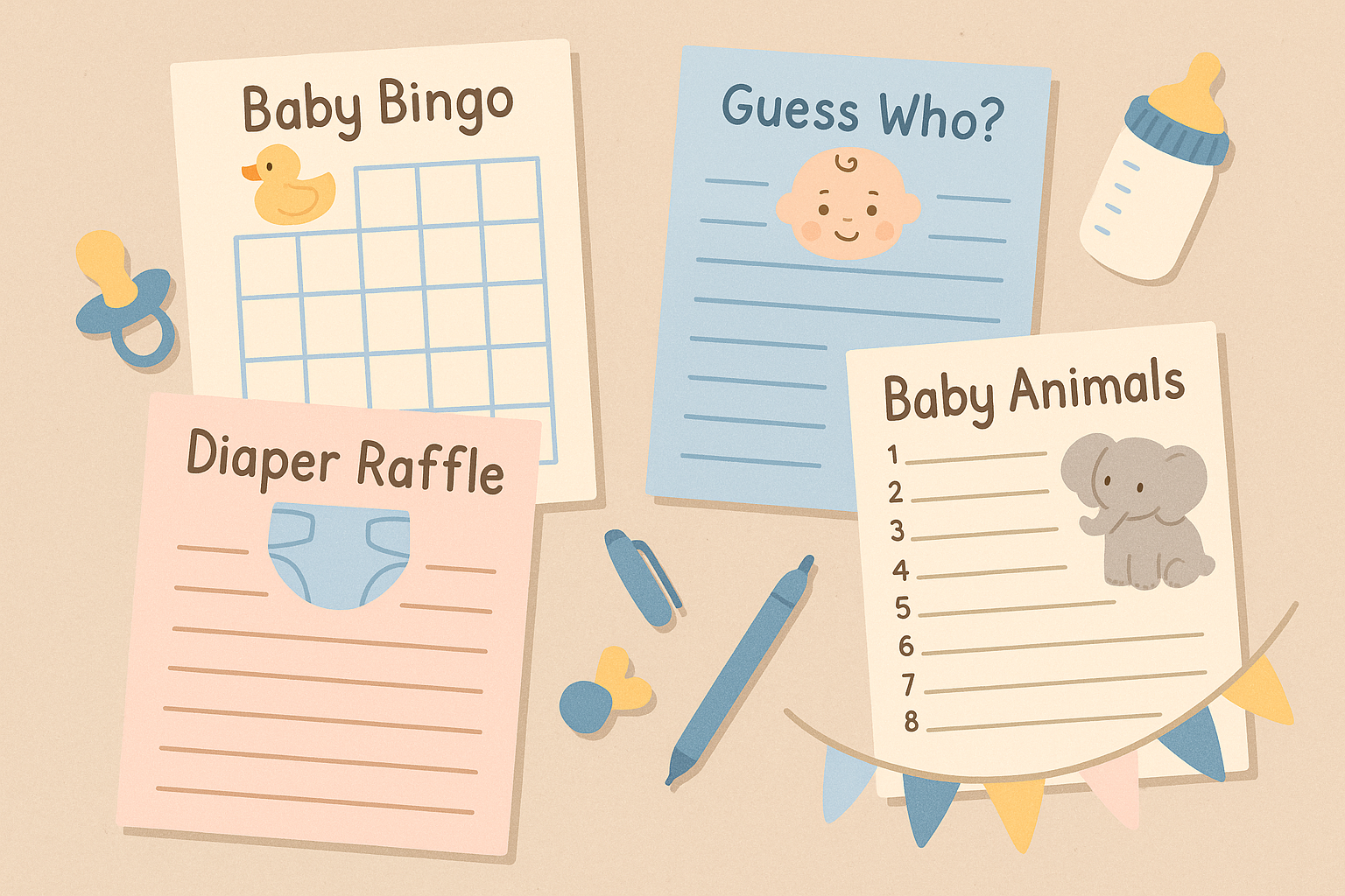 Baby shower games for large groups