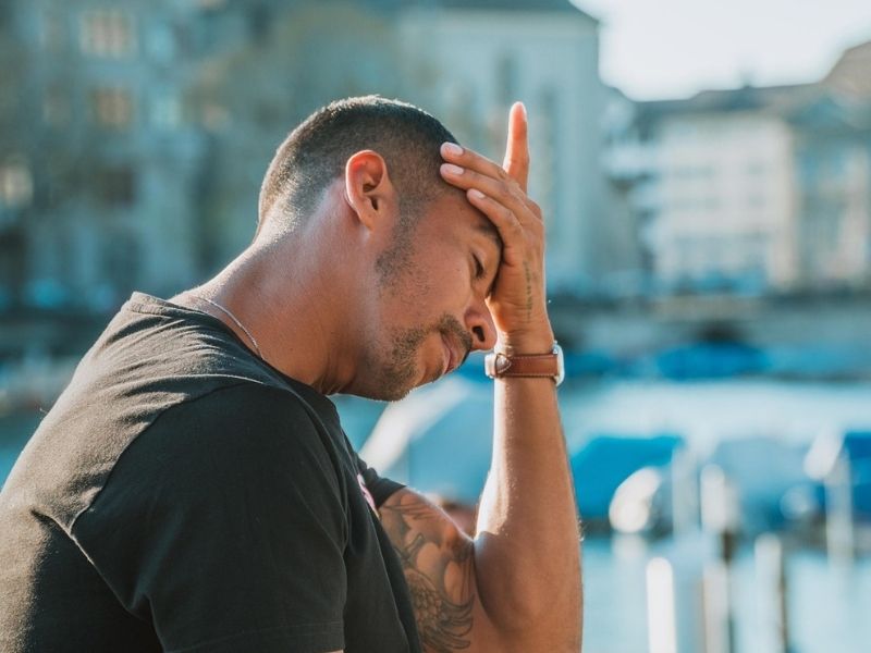 stressed man