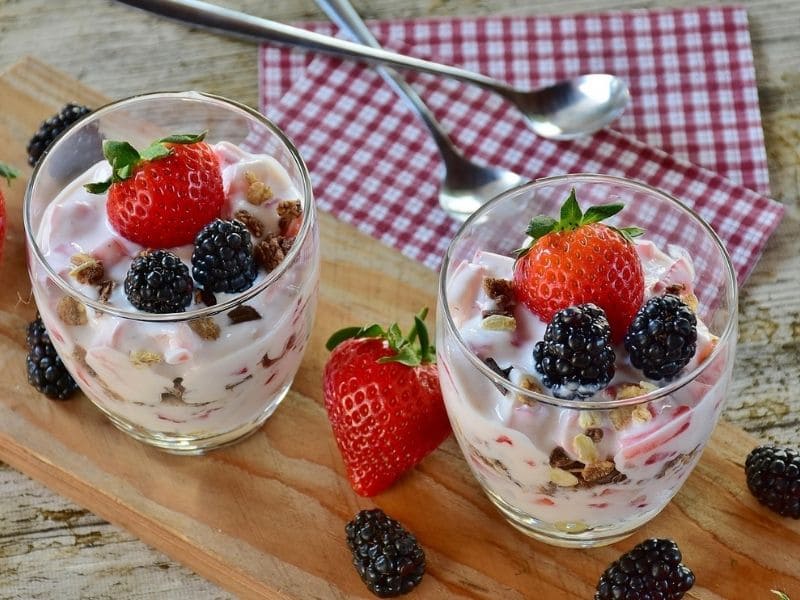 yogurt, milk, andcheese