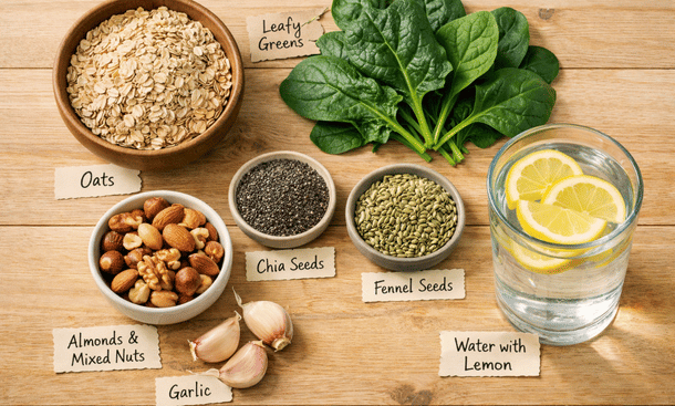 Galactagogue Foods Flat Lay