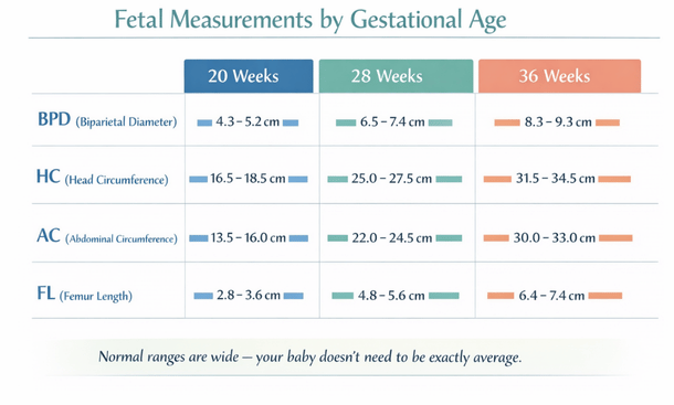 Gestational Measurement Chart