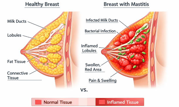 Mastitis Educational Diagram
