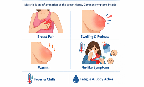 Mastitis Symptoms Infographic