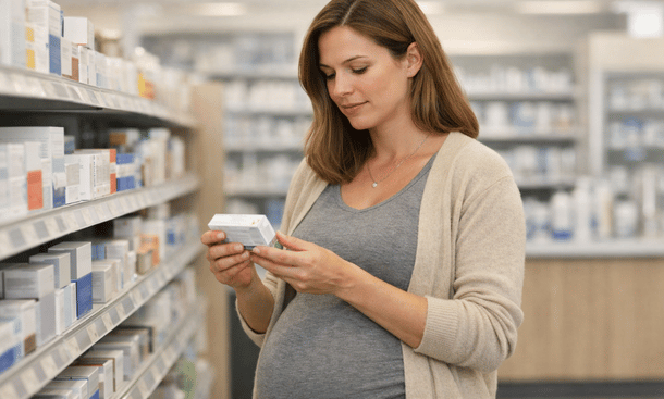 Pregnant Woman in Pharmacy
