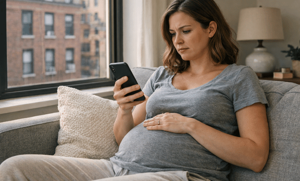 Thoughtful Pregnancy Moment
