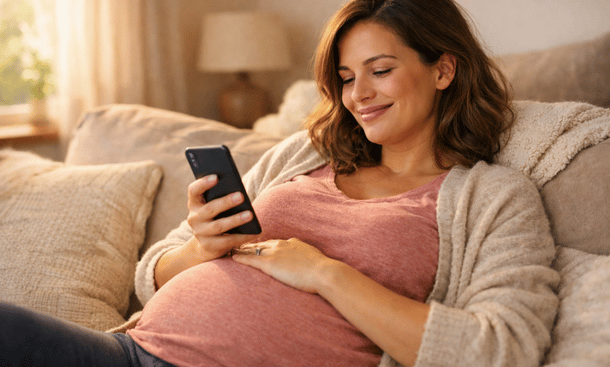Pregnant Woman's Contentment
