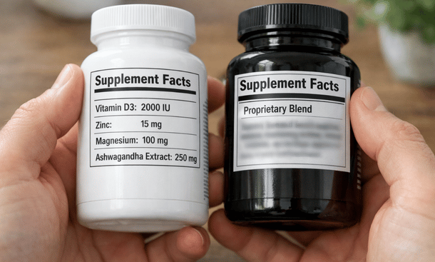supplement bottles ingredient