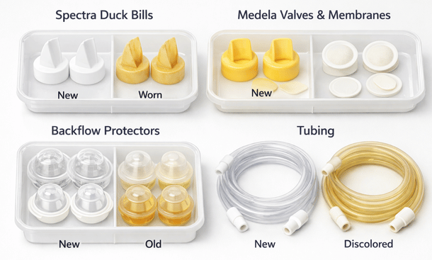 Breast Pump Parts Comparison