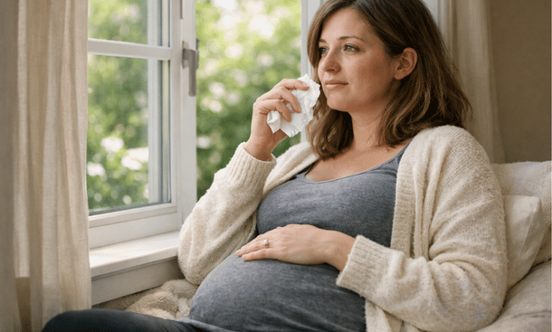 Pregnant Serenity by Window