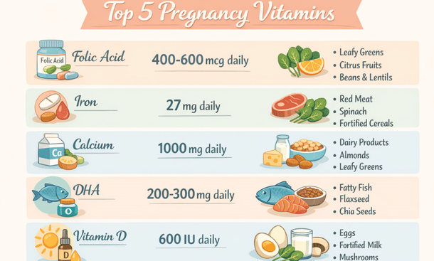 Top Pregnancy Vitamins Chart