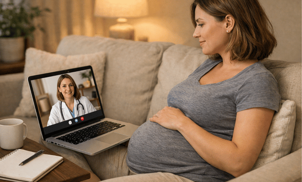 Pregnant Woman's Virtual Consultation