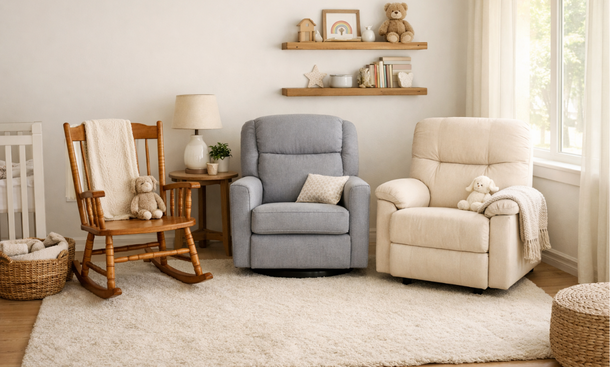 Rocking Chair vs Glider vs Recliner for Nursing Moms