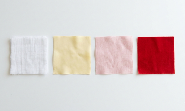Color swatches flat-lay