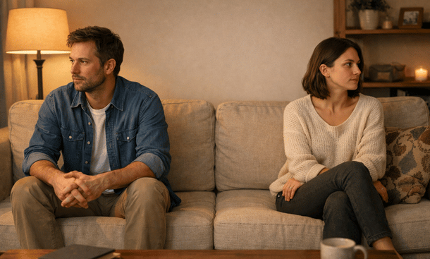 Contemplative Couch Moment
