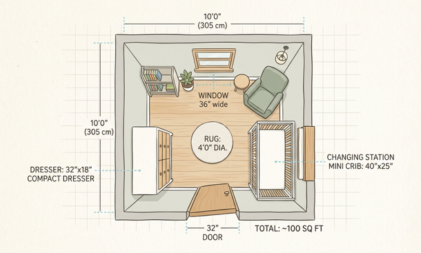Cozy Nursery Layout
