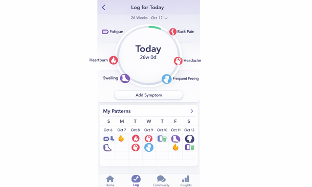 Glow Nurture App Interface