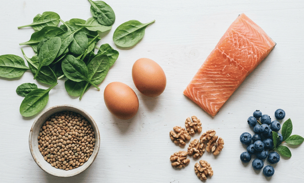 Preconception superfoods flat-lay