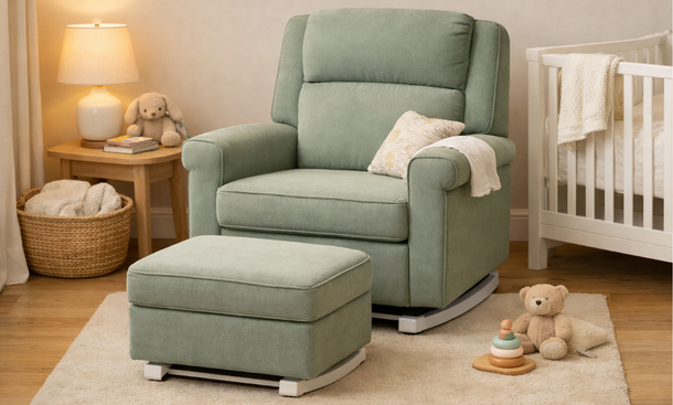upholstered glider chair