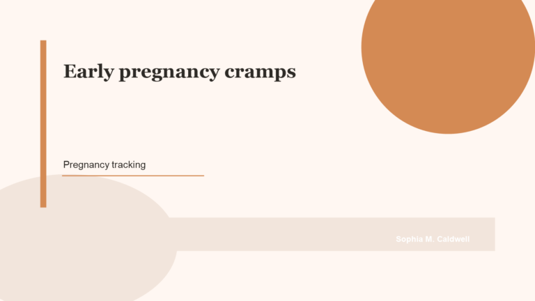 Early pregnancy cramps and conception timing