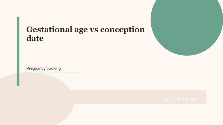 Gestational age vs conception date explained