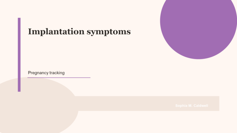 Implantation symptoms and the conception window
