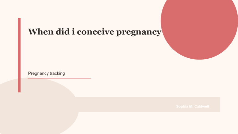 Conception calculator: when did i conceive pregnancy?
