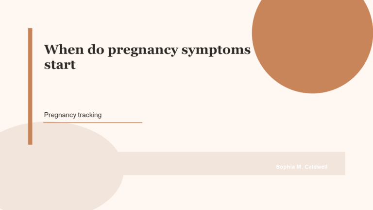 When do pregnancy symptoms start after conception?