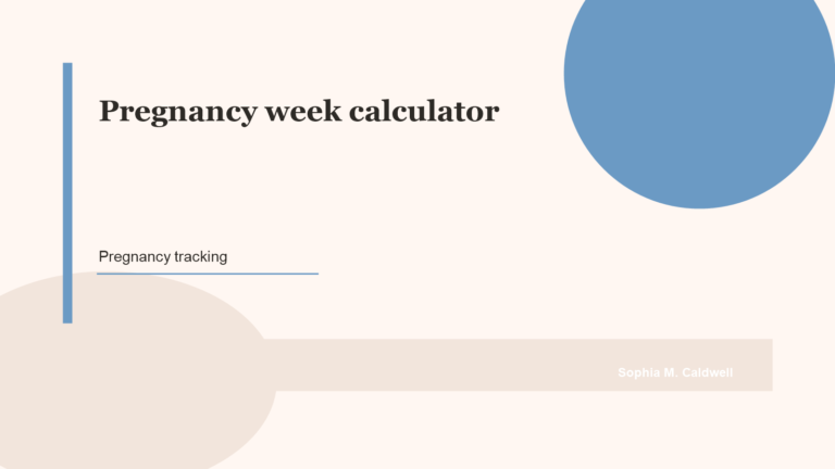 Pregnancy week calculator and your conception timeline